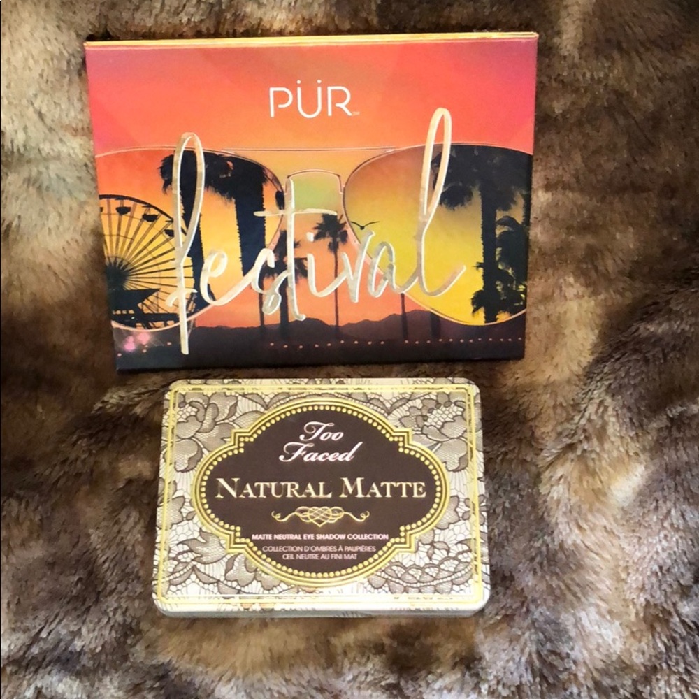 Too faced mini eyeshadow pallet & Pür pallet